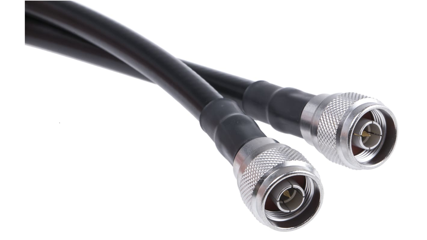 Radiall Male N Type to Male N Type Coaxial Cable, 2m, RG213 Coaxial, Terminated