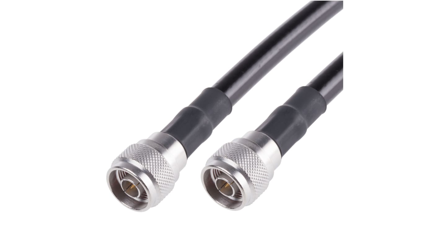 Radiall Male N Type to Male N Type, 1m, RG213 Coaxial, Terminated50 Ω