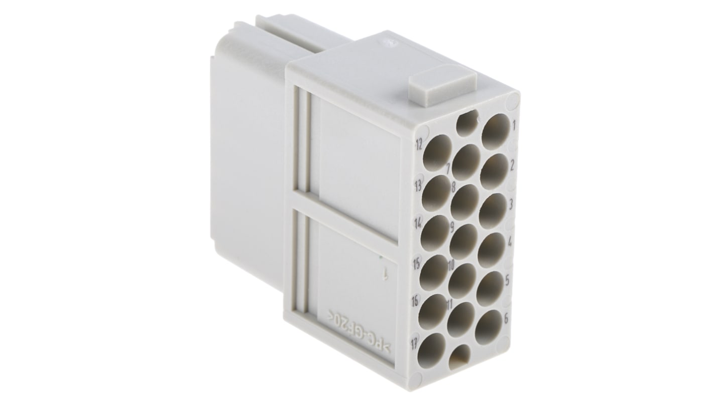 HARTING 模块, 母座, 17p, 3排, 10A, 160 V, Han-Modular系列
