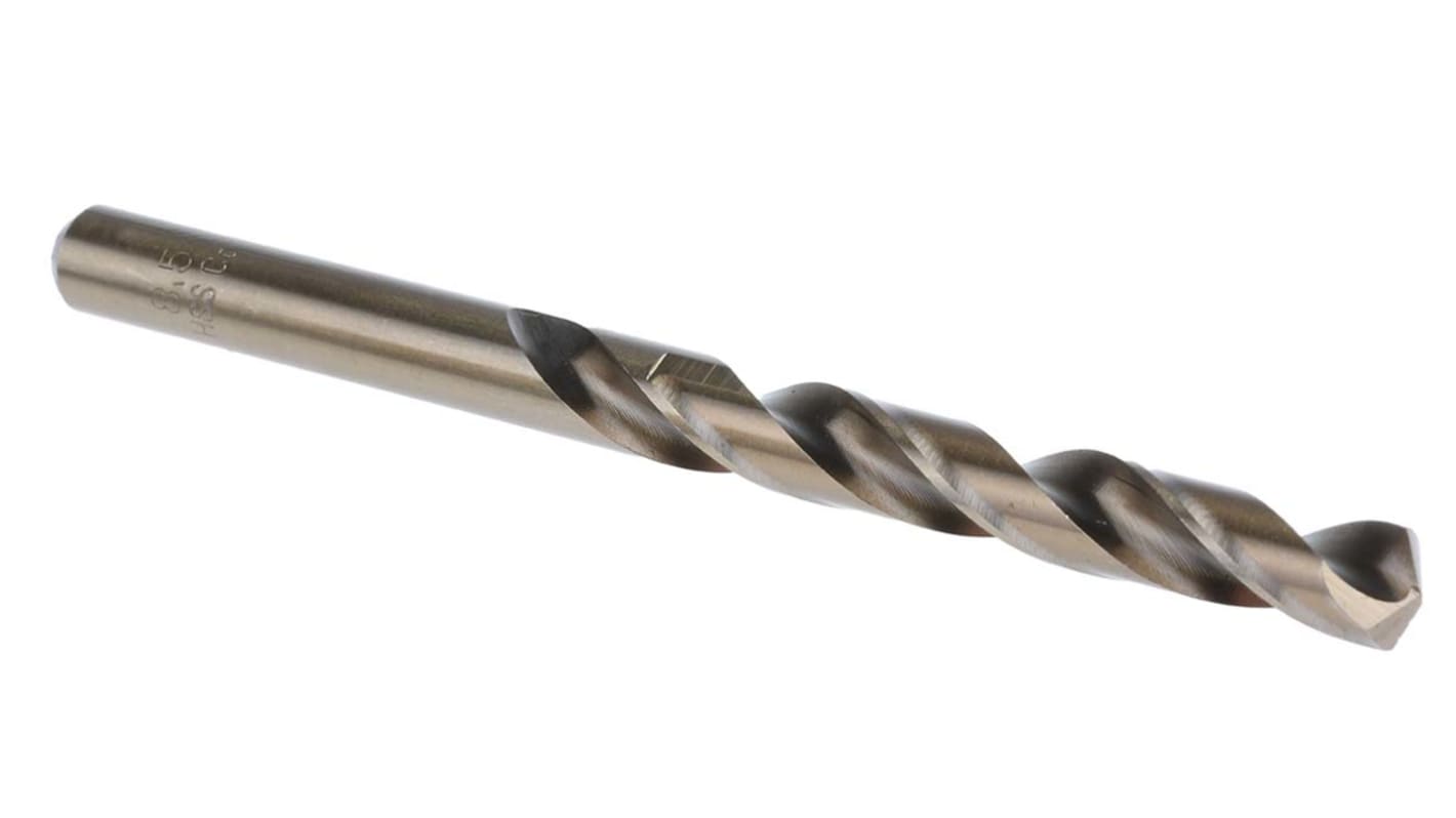 RS PRO HSCo Twist Drill Bit, 8.5mm Diameter, 117mm Overall