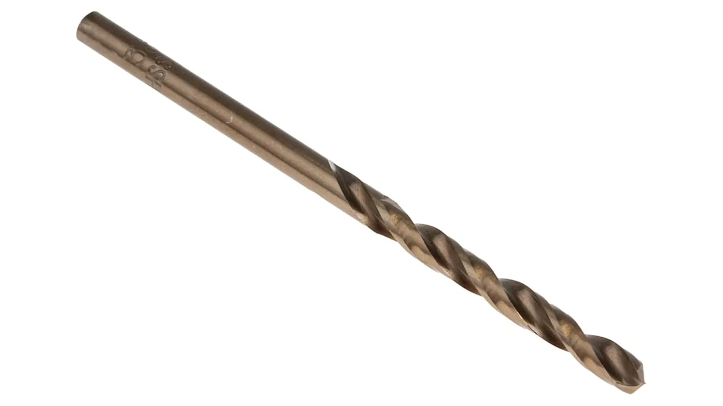 RS PRO HSCo Twist Drill Bit, 3.5mm Diameter, 70mm Overall