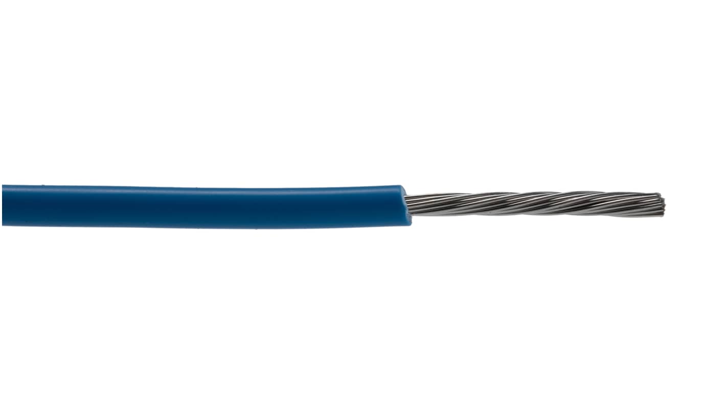 RS PRO Blue 1mm² Hook Up Wire, 18AWG, 19/0.25mm, 100m, LSNH Insulation