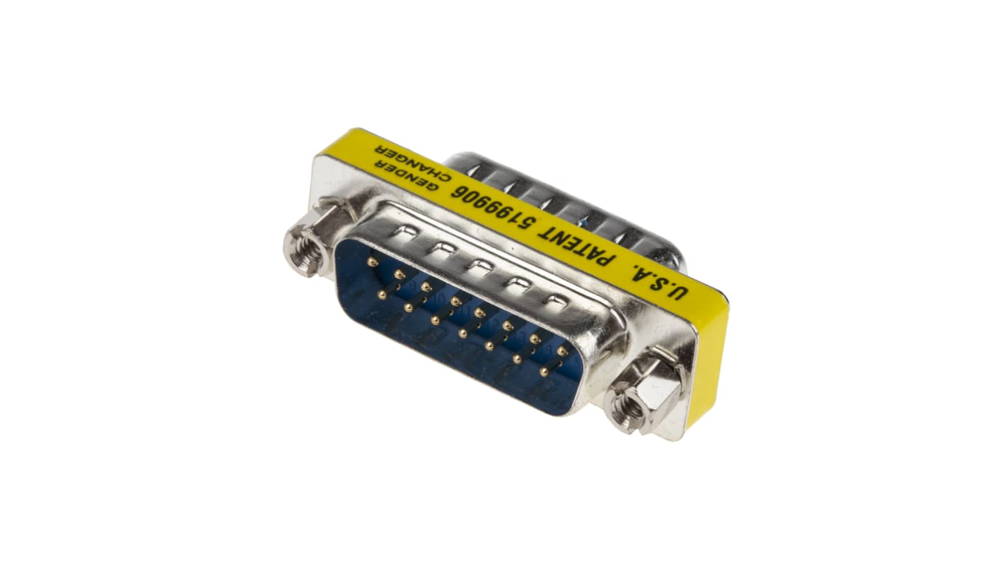 Adaptateur Sub-D 15 Mâle vers Sub-D 15 Mâle RS PRO