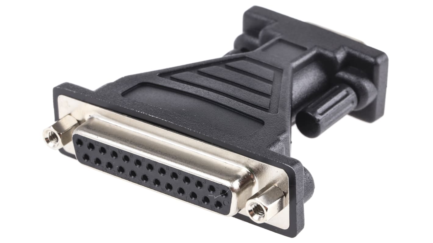 RS PRO D-sub Adapter Male 9 Way D-Sub to Female 25 Way D-Sub