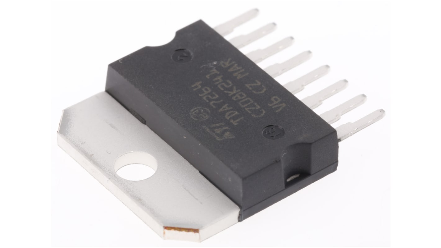 STMicroelectronics 音频放大器, 25W, A-B 级, 8针, 通孔安装, MULTIWATT V双电源, 用于扬声器