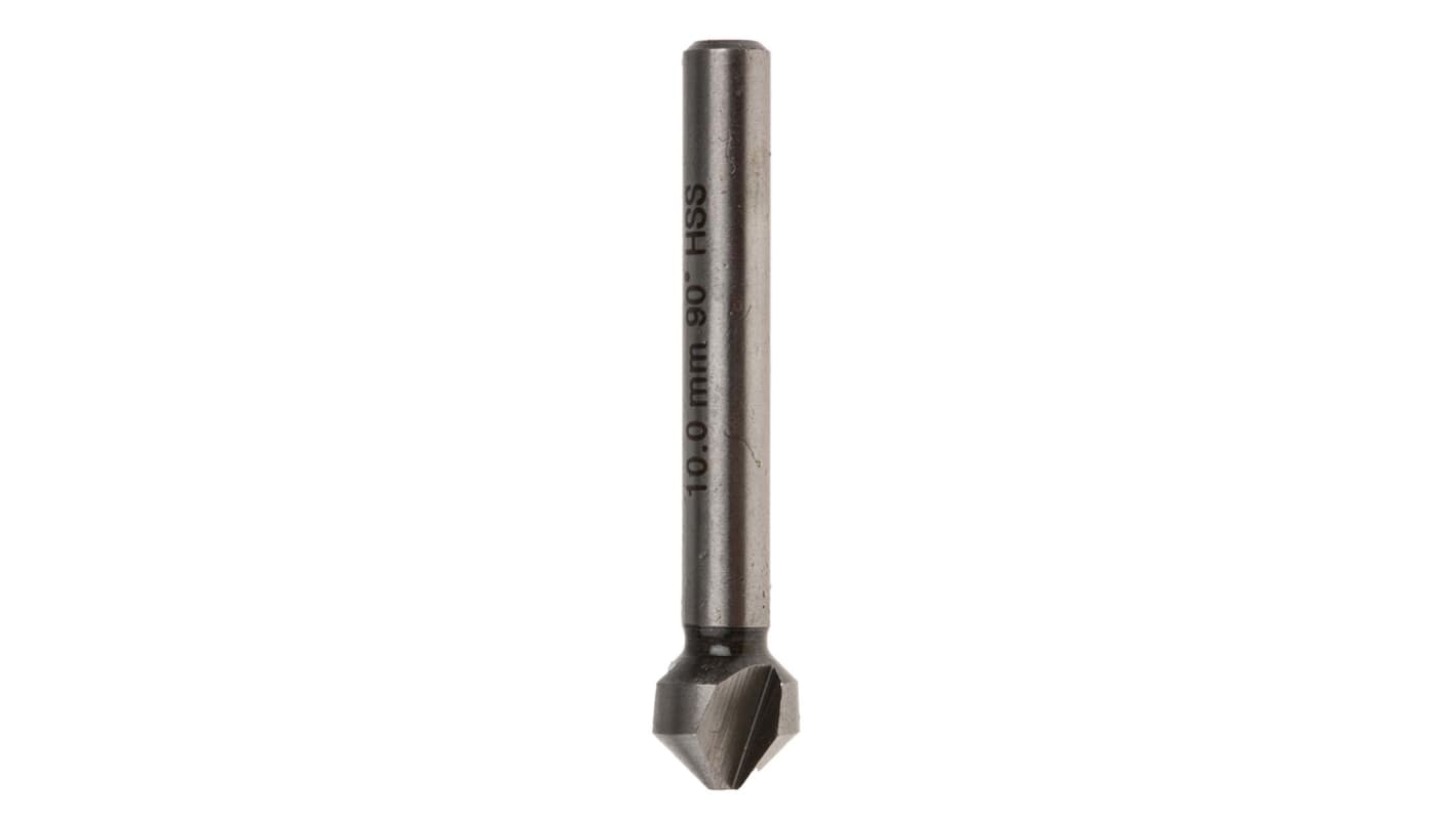 Kuželový záhlubník HSS 90° průměr hlavice 10mm 3drážkový RS PRO