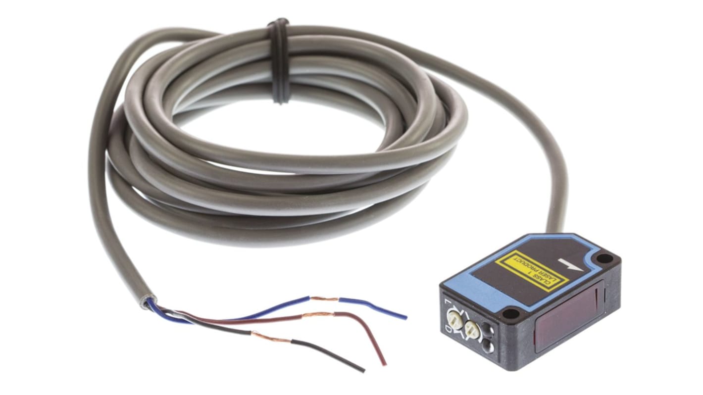 Rs-Online Sensore fotoelettrico Rettangolare SICK a diffusione rilevamento 450 mm uscita PNP