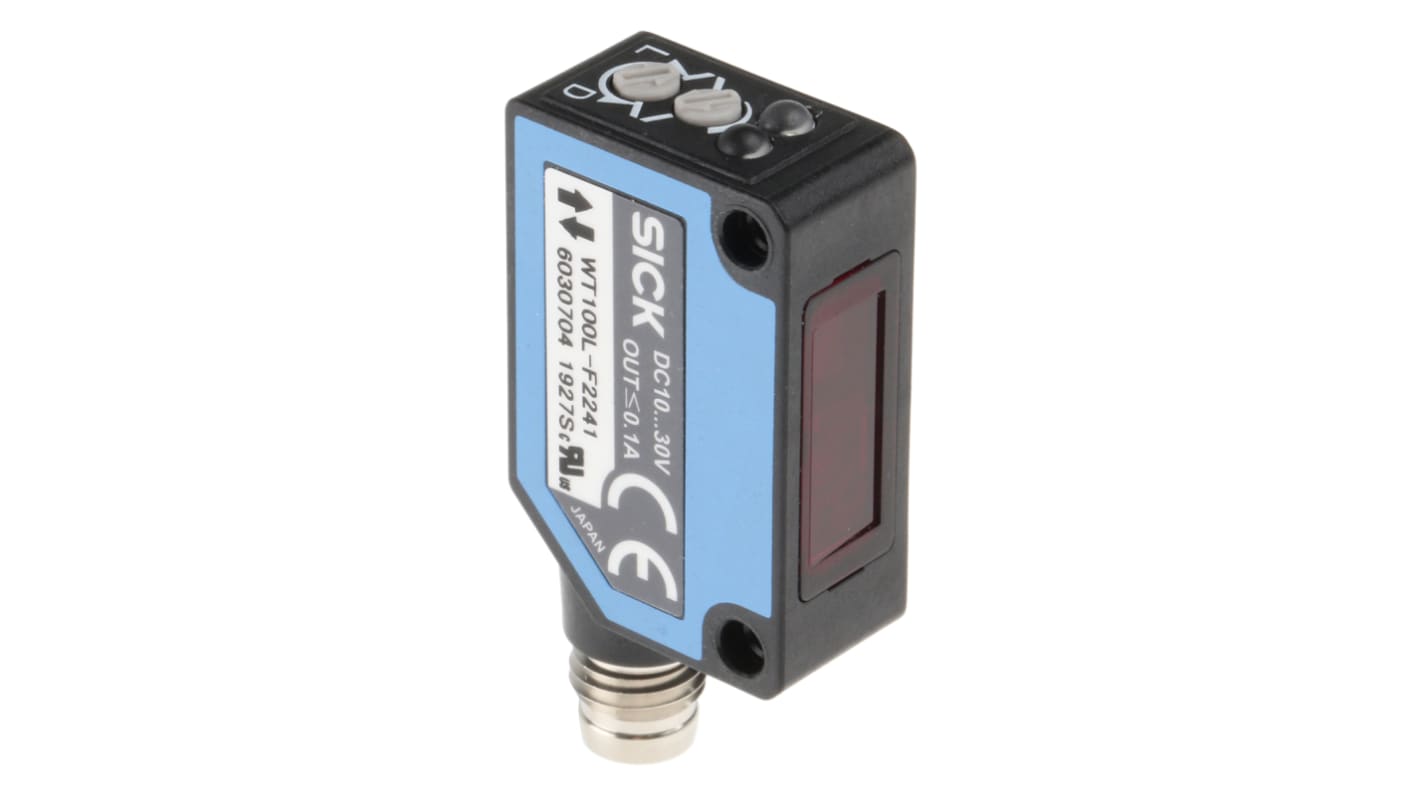 Rs-Online Sensore fotoelettrico Rettangolare SICK a diffusione rilevamento 450 mm uscita PNP