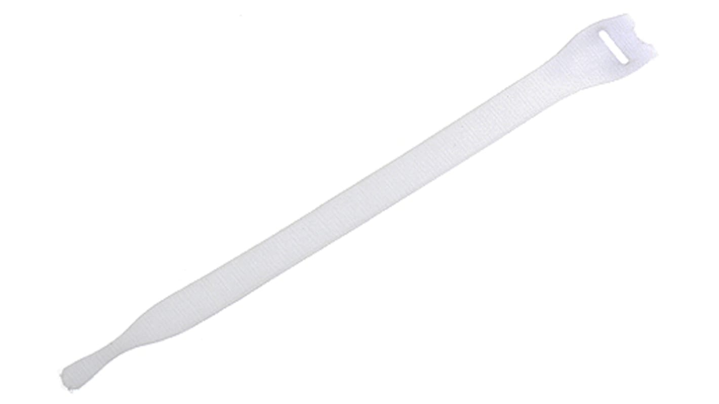 HellermannTyton 結束バンド, 200mm x 12.5 mm, 白, PA (ループ)、PE (フック), 130-00021 TEXTIE M-PA66/PP-WH
