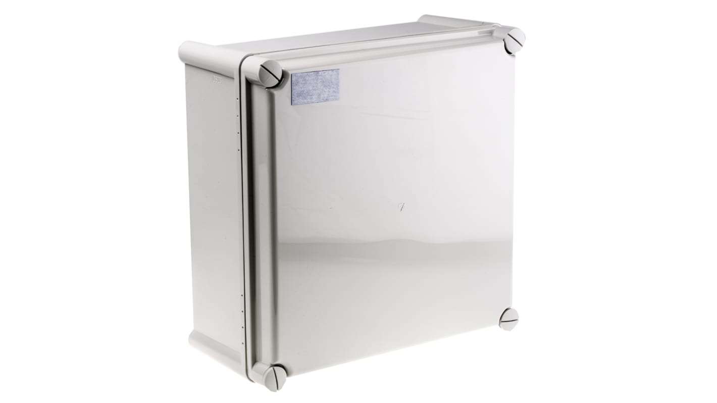 Fibox FEX Series Grey Polycarbonate Enclosure, IP54, Grey Lid, 278 x 278 x 130mm