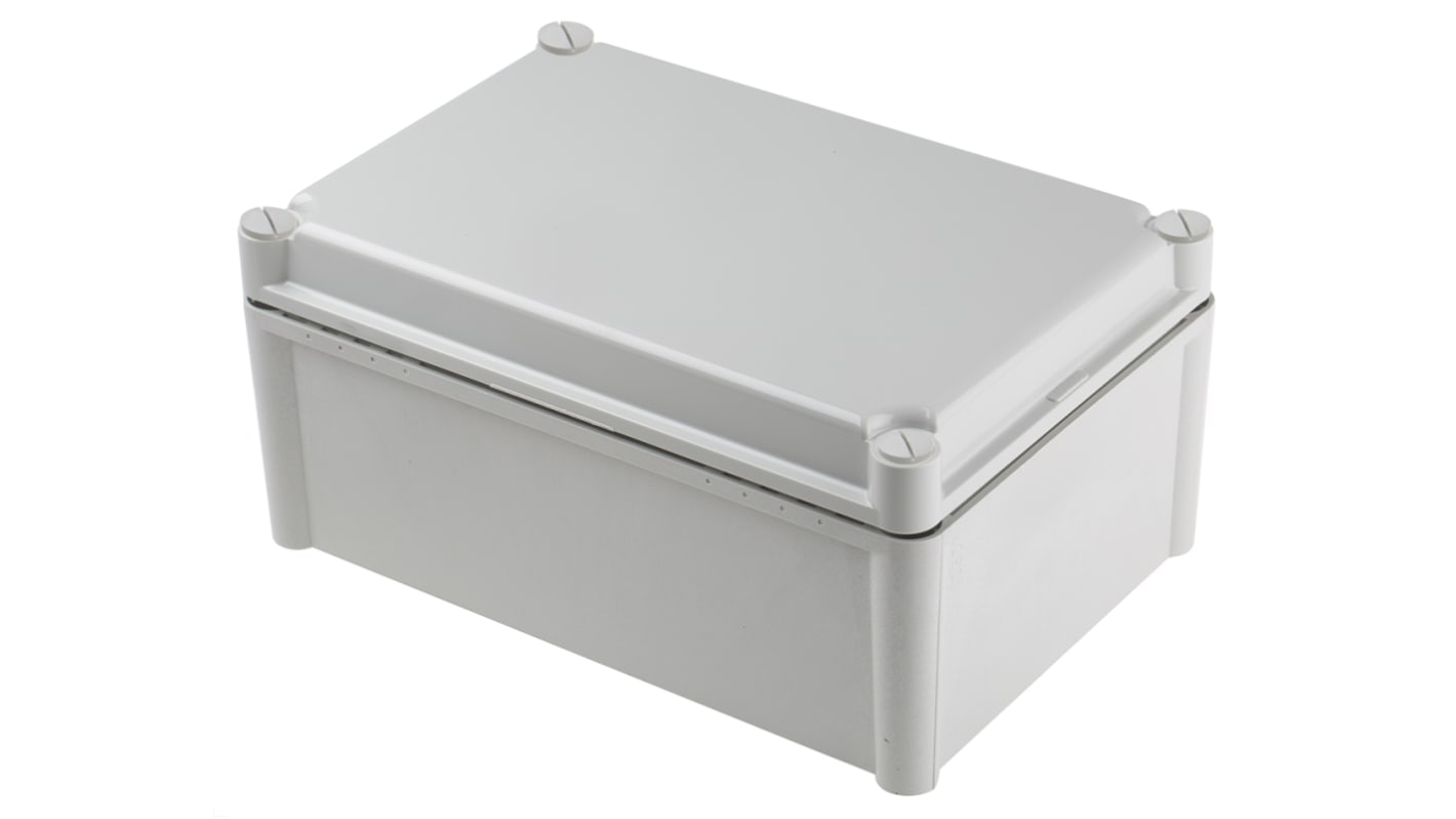 Fibox FEX Series Grey Polycarbonate Enclosure, IP54, Grey Lid, 278 x 188 x 130mm
