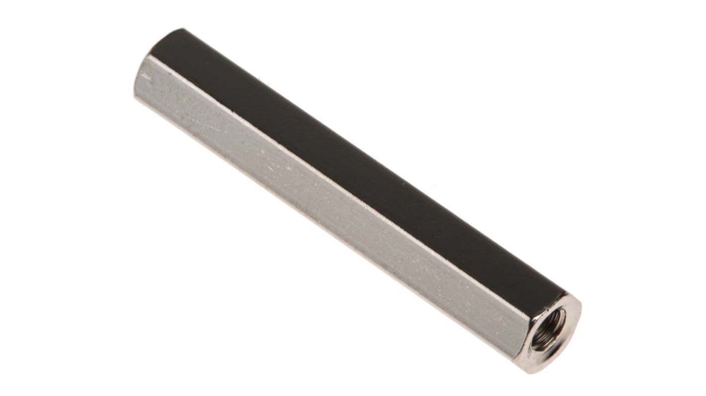 RS PRO Standoff, M3 x M3 Thread, 30mm Body, Brass, Female/Female