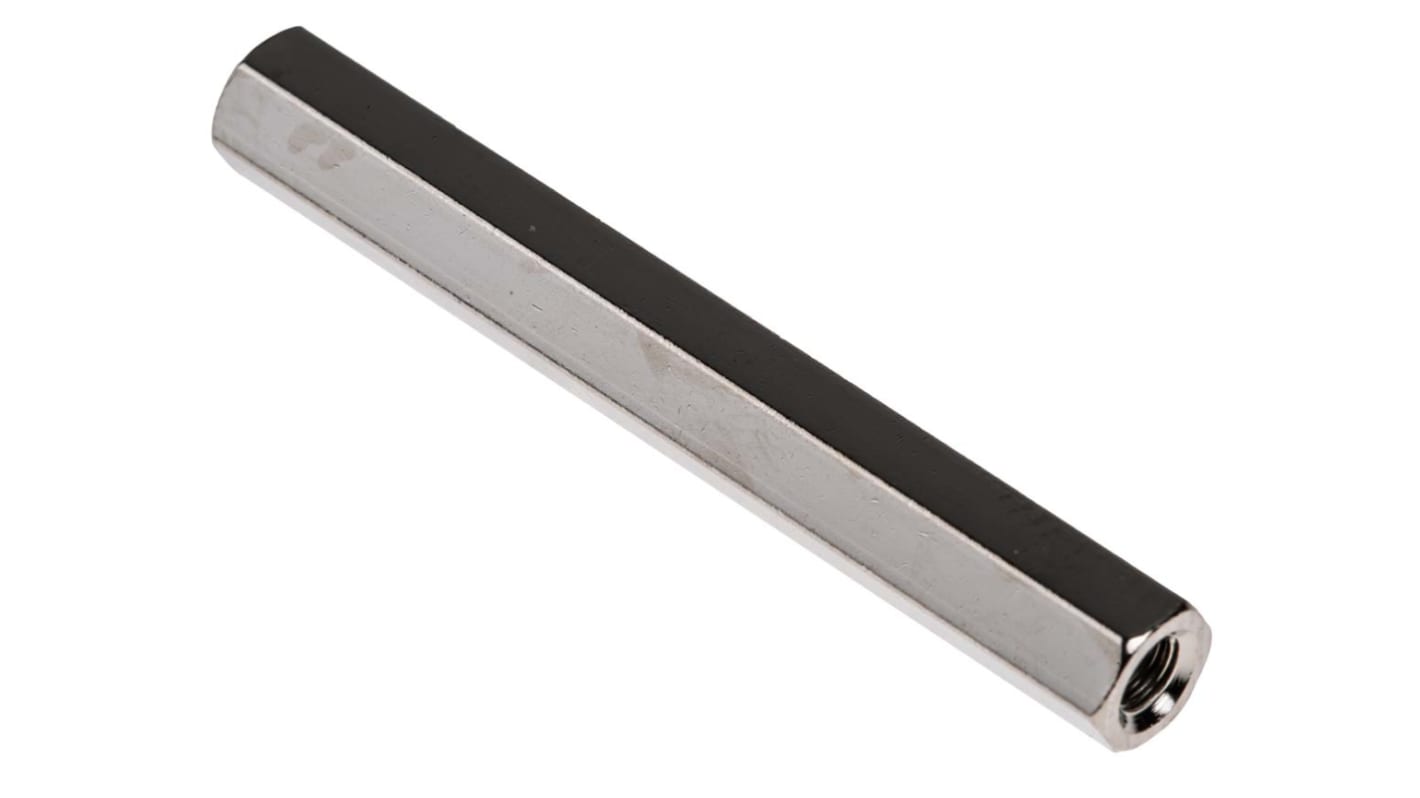 RS PRO Standoff, M3 x M3 Thread, 40mm Body, Brass, Female/Female