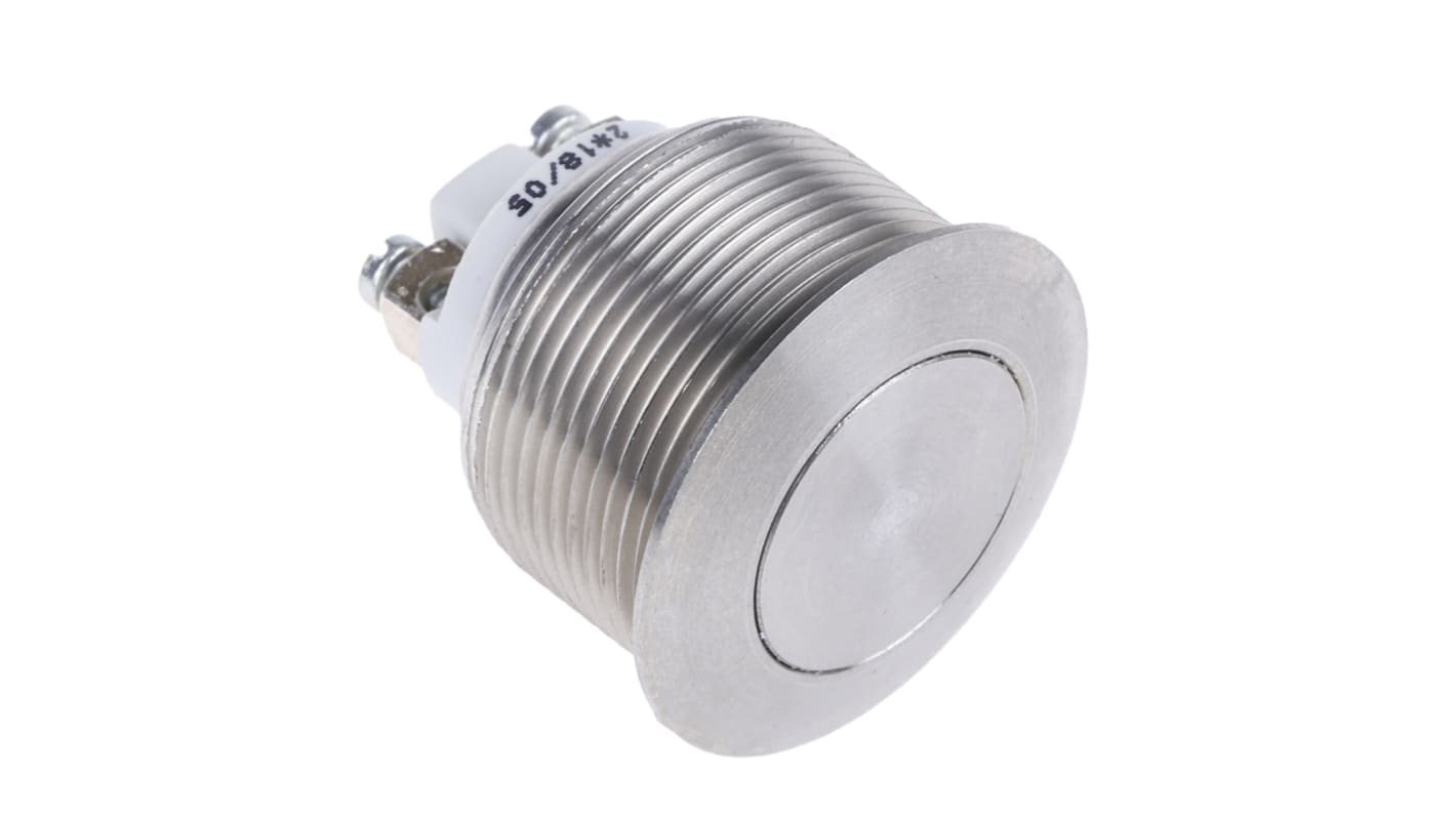 APEM 押しボタンスイッチ, モーメンタリ, SPST-NO, 2 @ 48 V dc A, 22.2mm パネルマウント, IP65