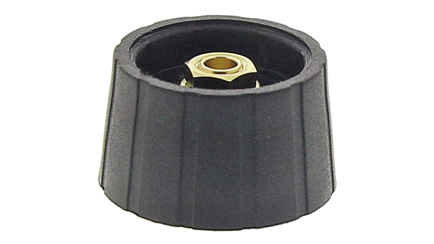 Sifam ナイロン ノブ, 6.35mm, 丸型軸 直径:29.5mm, コレットノブ