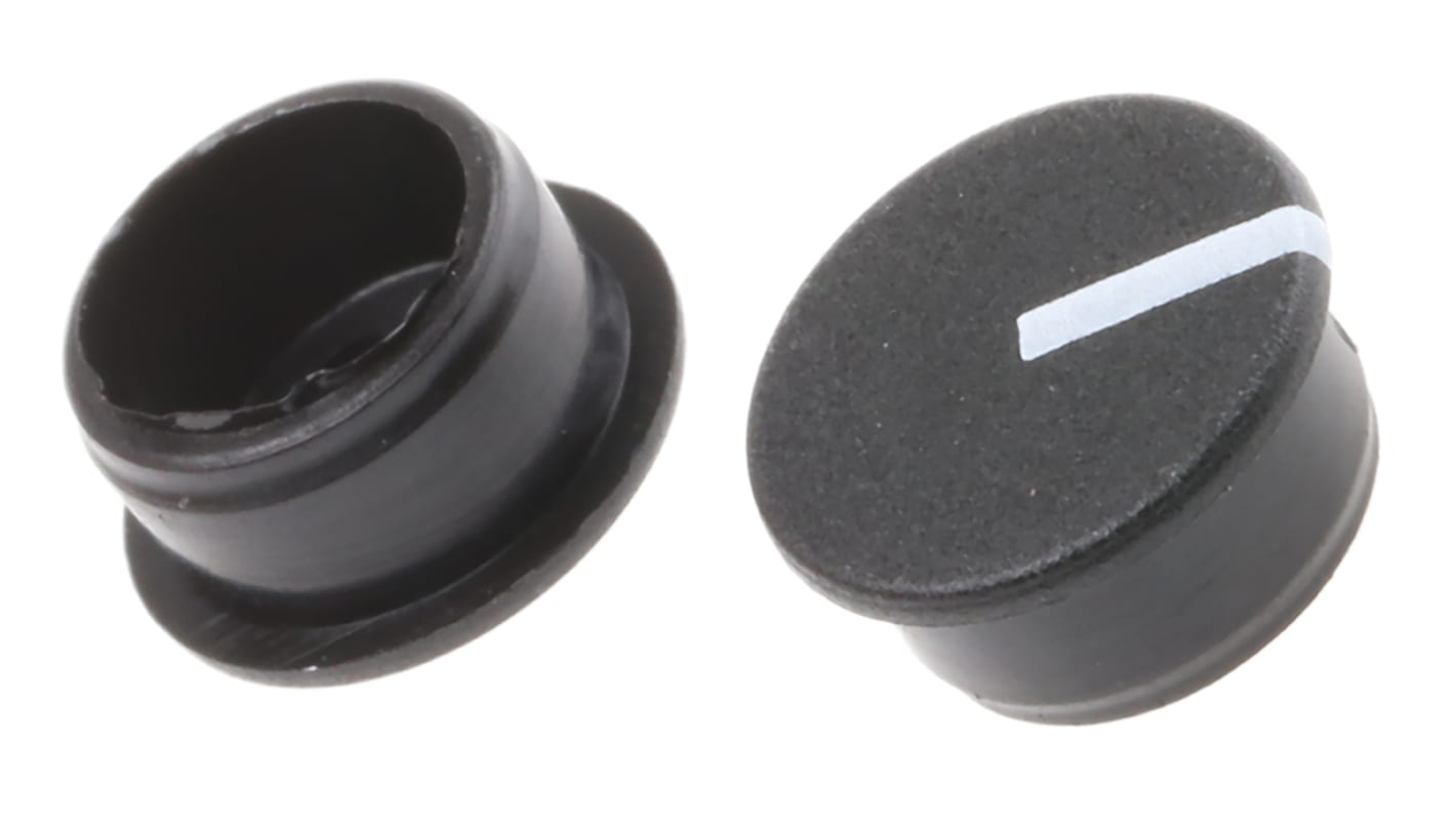 Sifam 11.5mm Black Potentiometer Knob Cap, C111-BLK