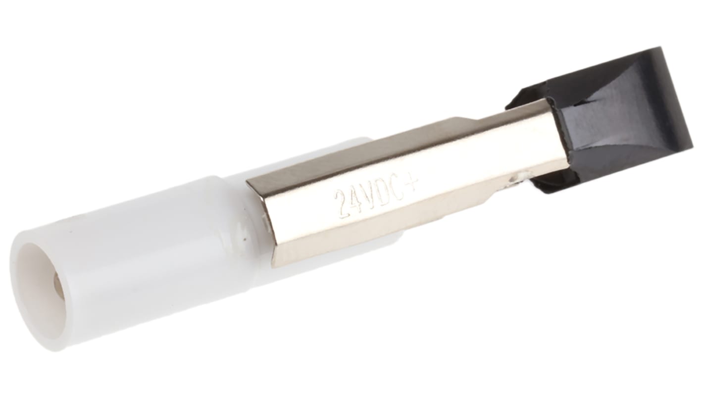 RS PRO LED Signalleuchte Weiß, 28V dc / 1500mcd, Ø 6.8mm x 45mm, Telefonlampen-Sockel