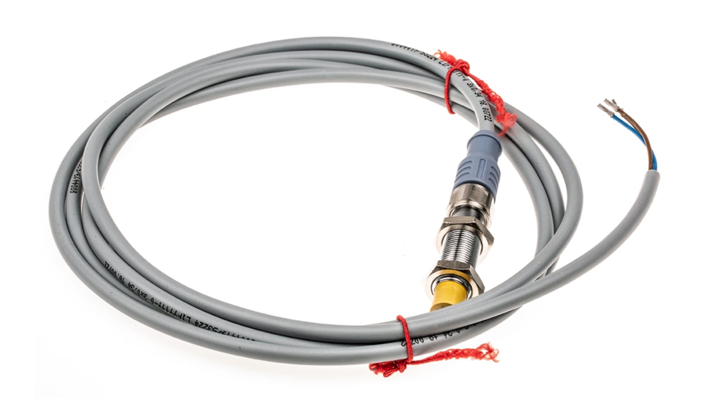 Turck Inductive Barrel Proximity Sensor, M12, 10 mm Detection, PNP NO, 10 → 30 V dc