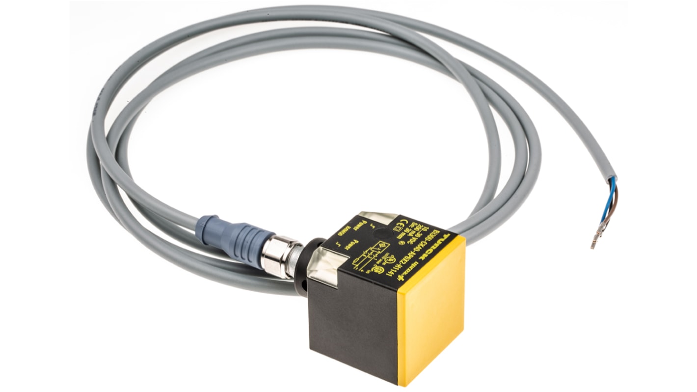 Turck Inductive Block-Style Proximity Sensor, 30 mm Detection, PNP Output, 10 → 30 V dc, IP68