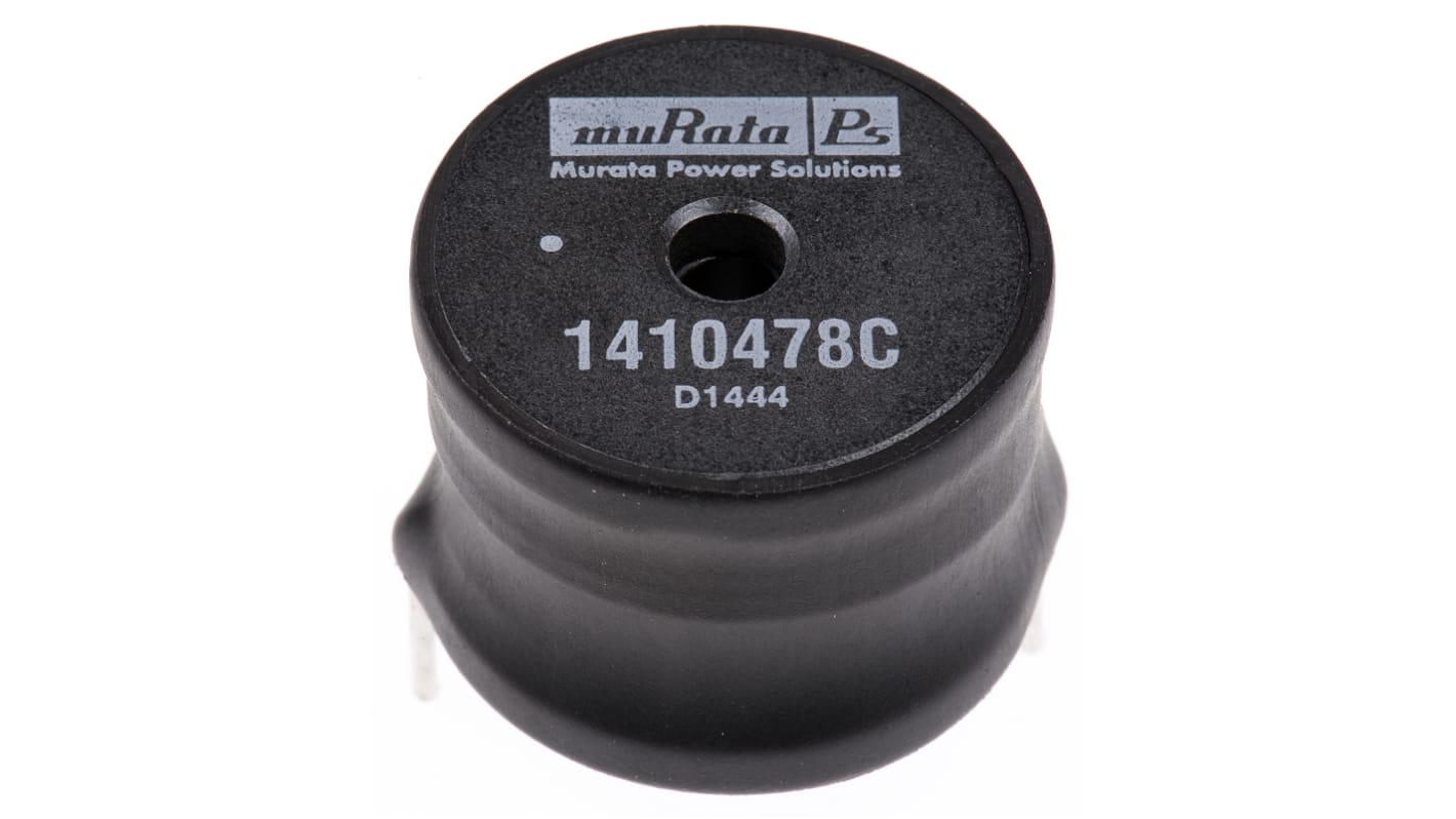 Murata 100 μH ±10% Leaded Inductor, Max SRF:3.3MHz, Q:34, 7.8A Idc, 40mΩ Rdc, 1400