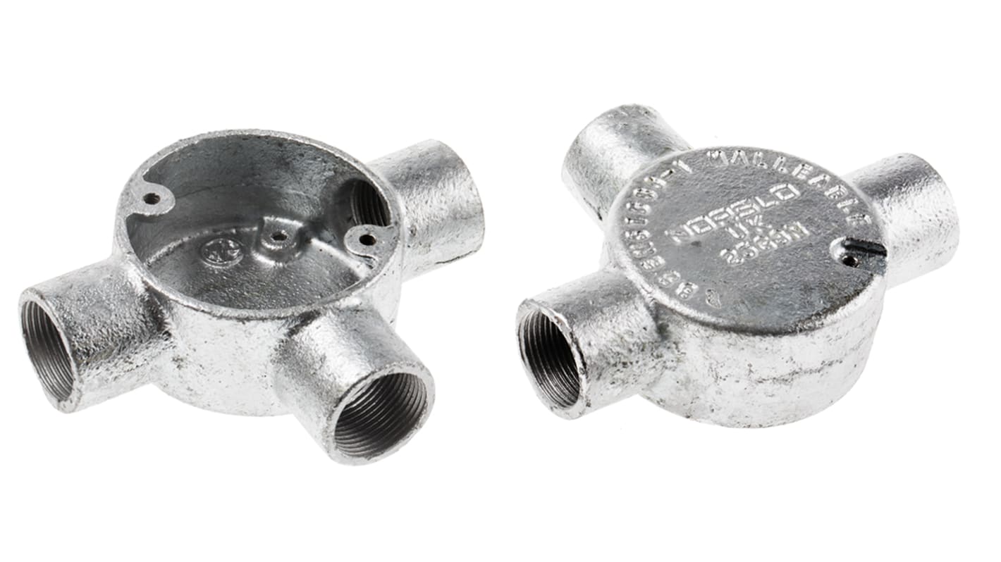 RS PRO T Piece, Conduit Fitting, 25mm Nominal Size, Steel