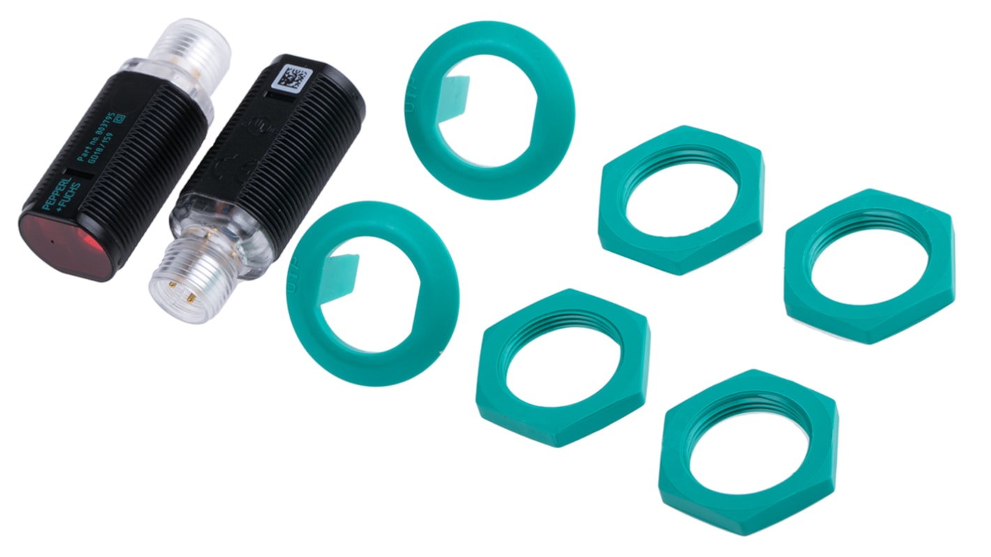 Pepperl + Fuchs Through Beam Photoelectric Sensor, Barrel Sensor, 20 m Detection Range