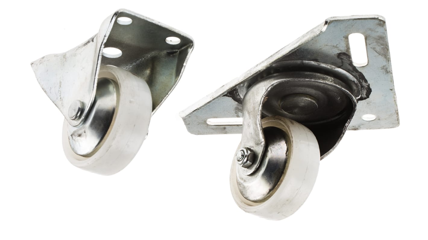 RS PRO Nylon, Steel Nylon Castor Set, 218kg Load