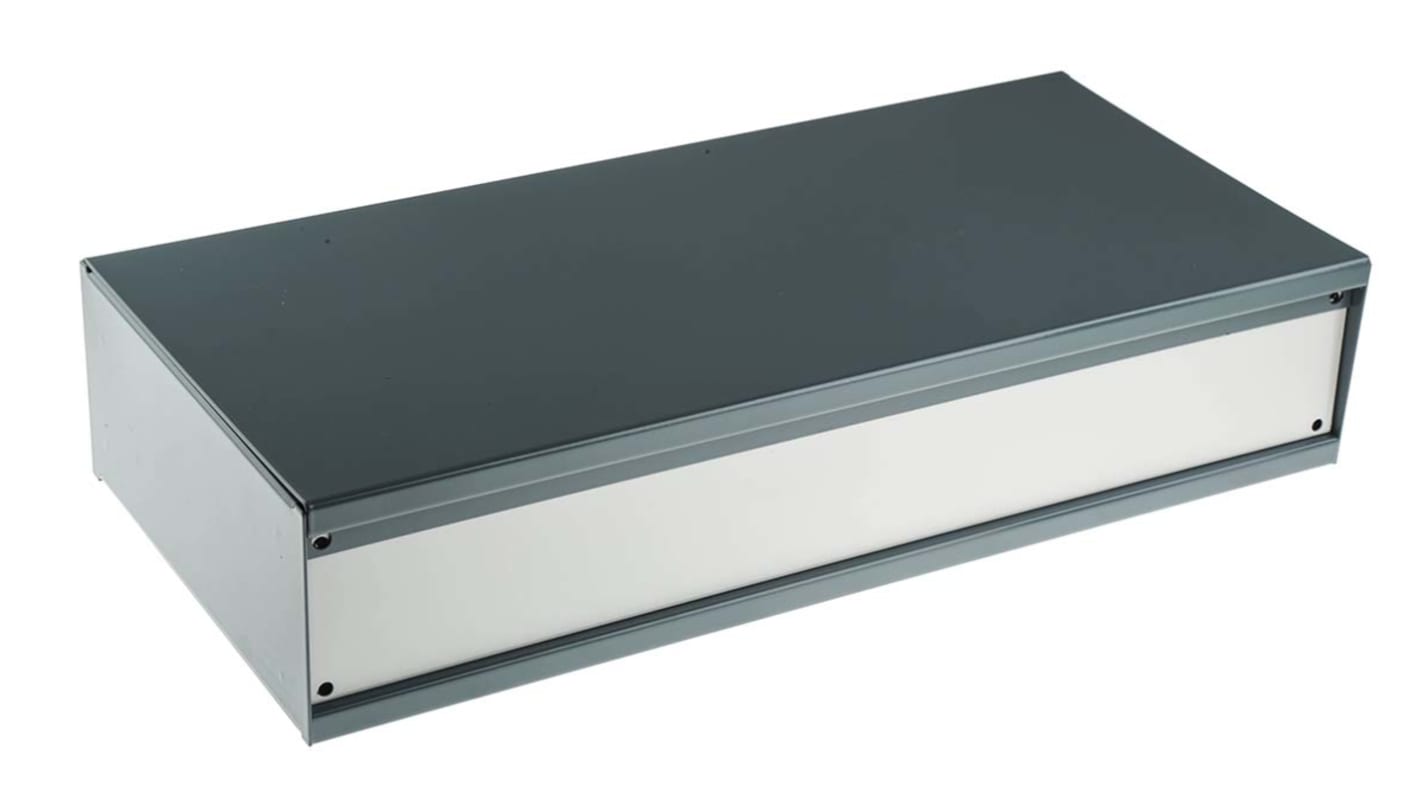 Caja para instrumentación RS PRO de Aluminio y acero Gris, , , 432 x 200 x 88mm