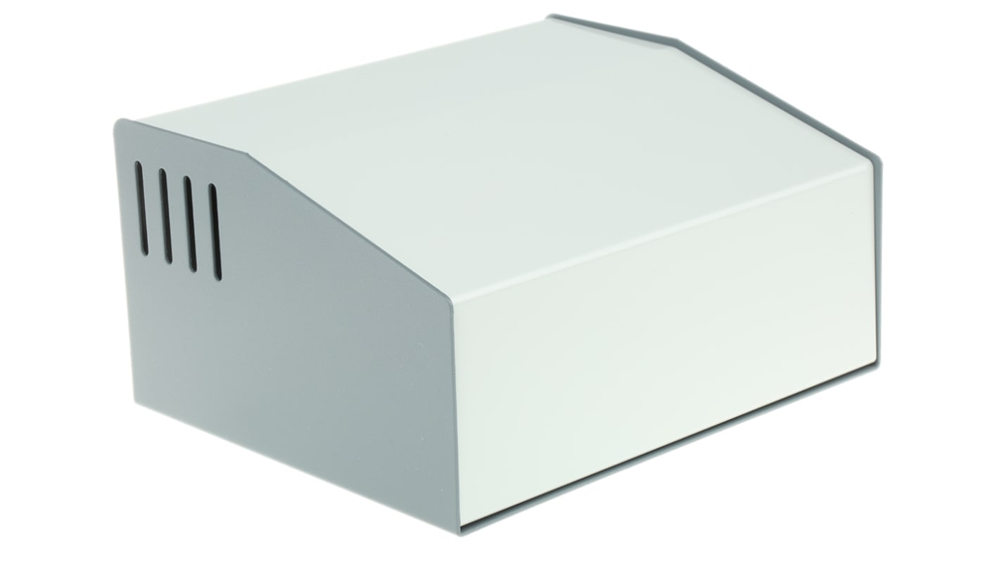 Hammond 515 Series Grey Aluminium, Steel Desktop Enclosure, Sloped Front, 192.51 x 159 x 103.28mm