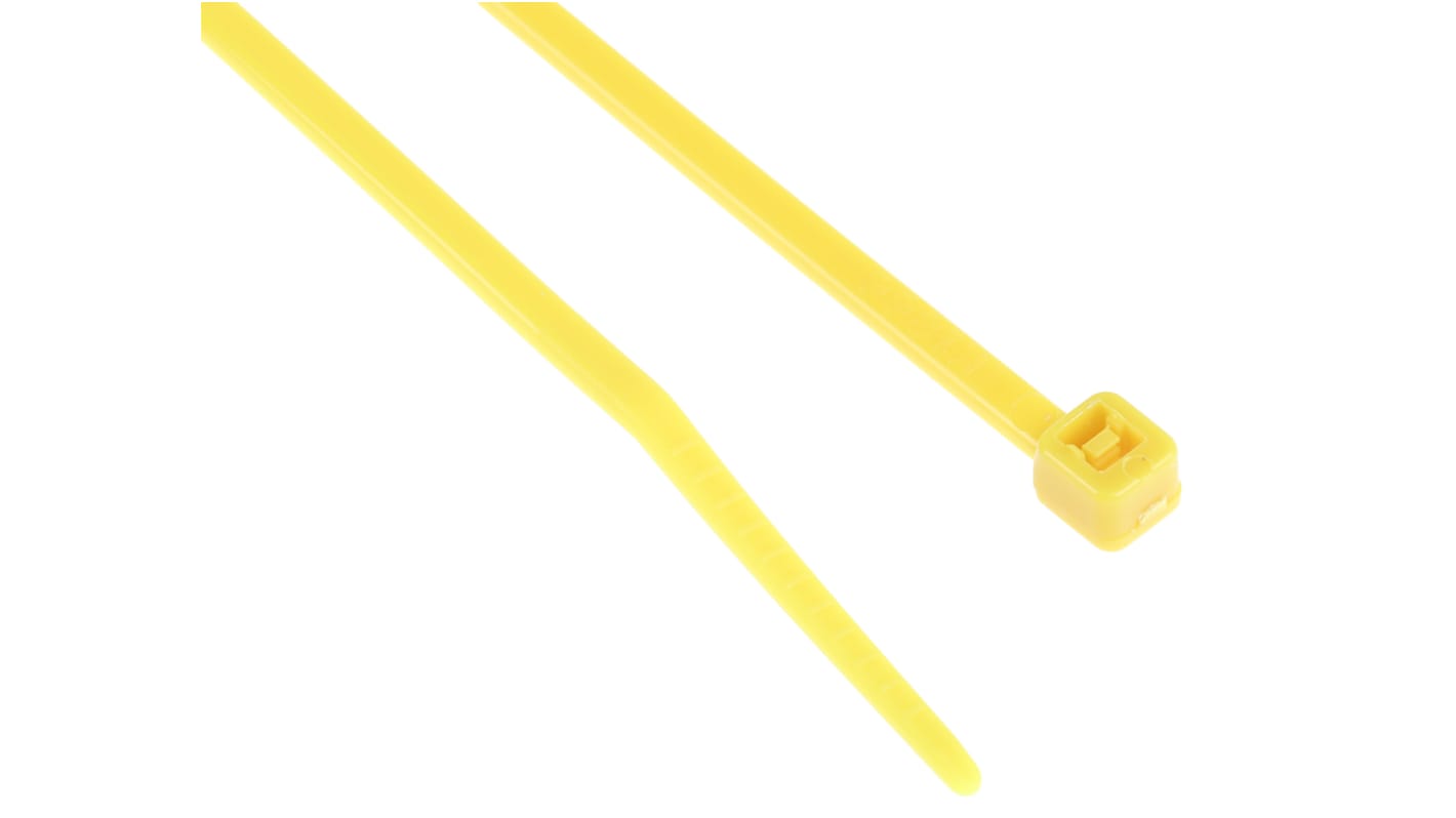 Brida RS PRO de Nylon 66 Amarillo, 165mm x 2,5 mm, No reutilizable