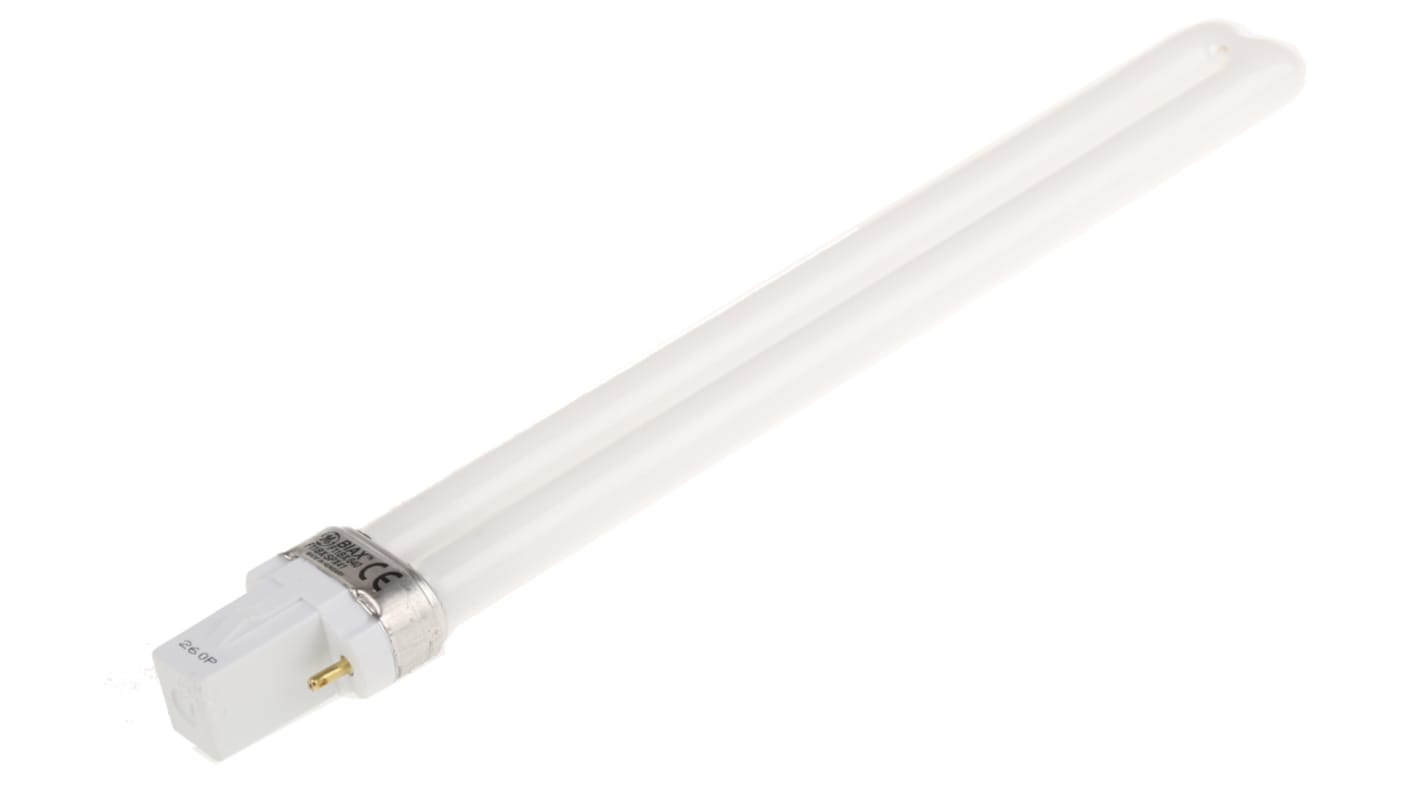 GE G23 Twin Tube Shape CFL Bulb, 11 W, 4000K, Cool White Colour Tone