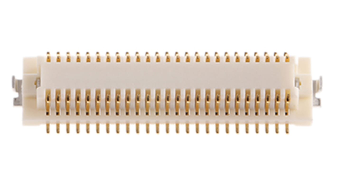 Hirose DF12 Series Straight Surface Mount PCB Socket, 50-Contact, 2-Row, 0.5mm Pitch, Solder Termination