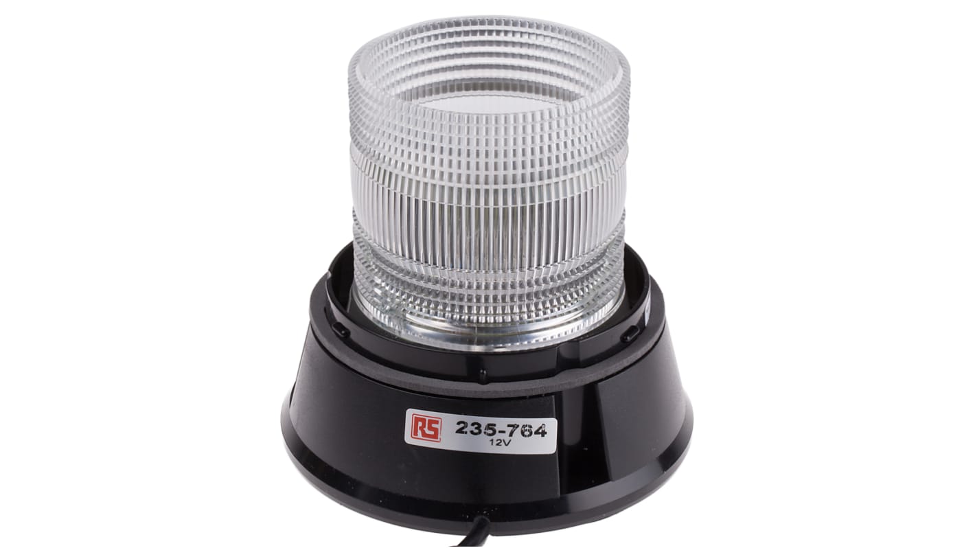 RS PRO Flashing Beacon, 12 V dc, Surface Mount, Incandescent Bulb, IP56