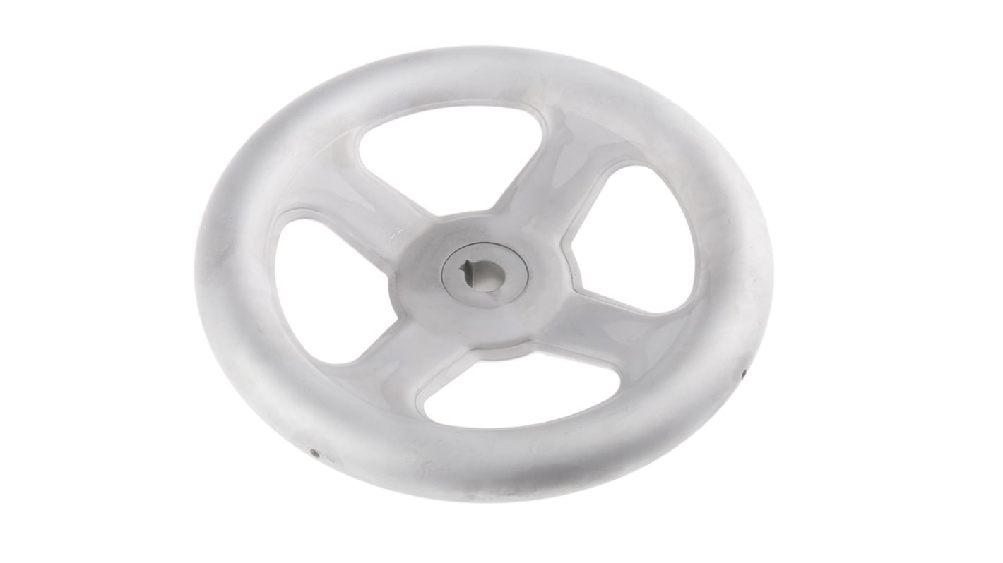 RS PRO Silver Stainless Steel Hand Wheel, 200mm diameter