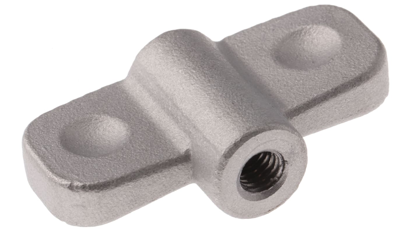 RS PRO Silver Wing Clamping Knob, M6, Threaded Hole