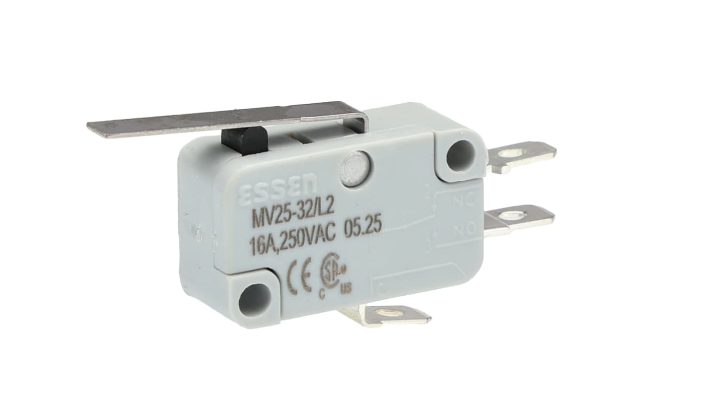 Microinterruttore, RS PRO, Saldatura, 16A, IP40, Vite, Saldatura, Connessione rapida