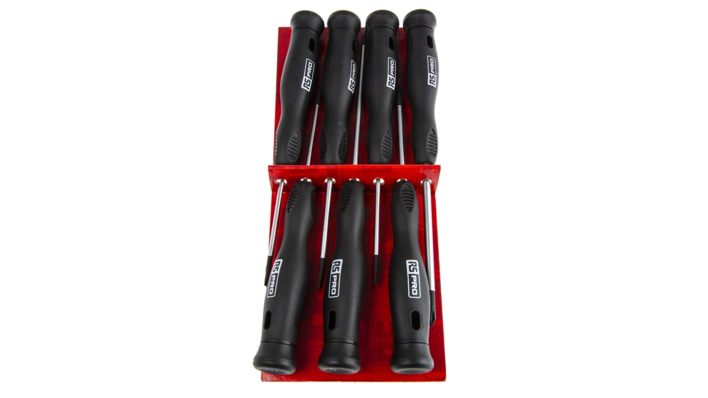 RS PRO Phillips, Slotted Screwdriver Set, 7-Piece