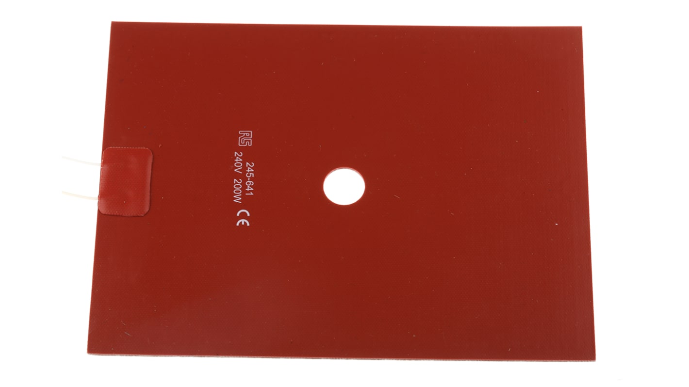 Tappetino riscaldante in silicone RS PRO, 240 V c.a., 200 W, 150 x 200mm, +200°C