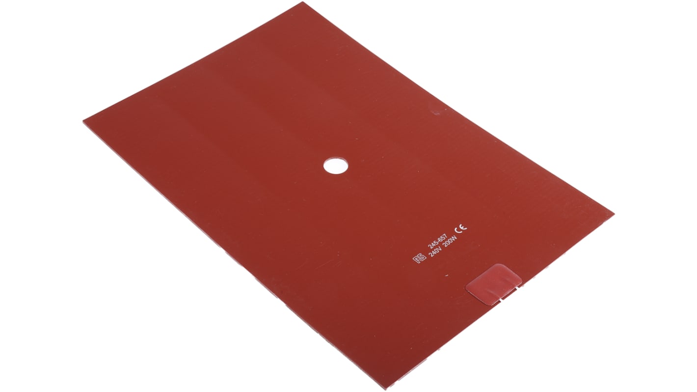RS PRO Heizmatte, Rechteckig 200 W +180°C, 200 x 300mm, 240 V ac