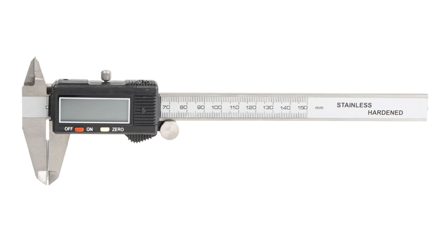 RS PRO 150mm Digital Caliper Caliper 0.03 mm Resolution, Metric