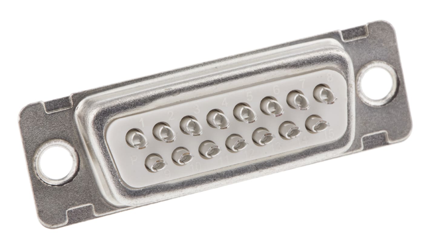 Amphenol Communications Solutions D-subコネクタ, 15極, メス, パネルマウント, DA15S064TLF