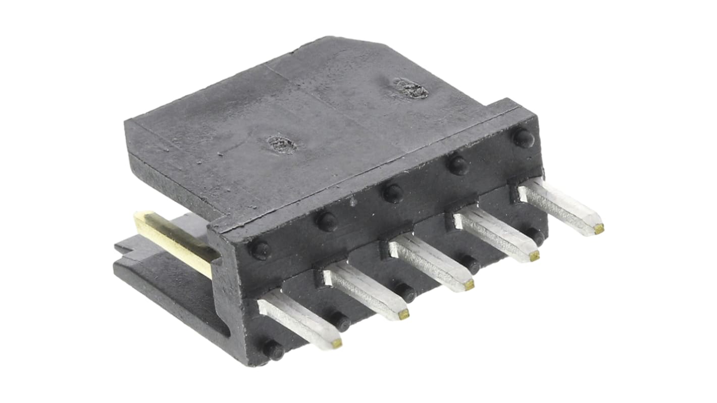 Amphenol ICC Dubox Series Straight Through Hole PCB Header, 5 Contact(s), 2.54mm Pitch, 1 Row(s), Shrouded