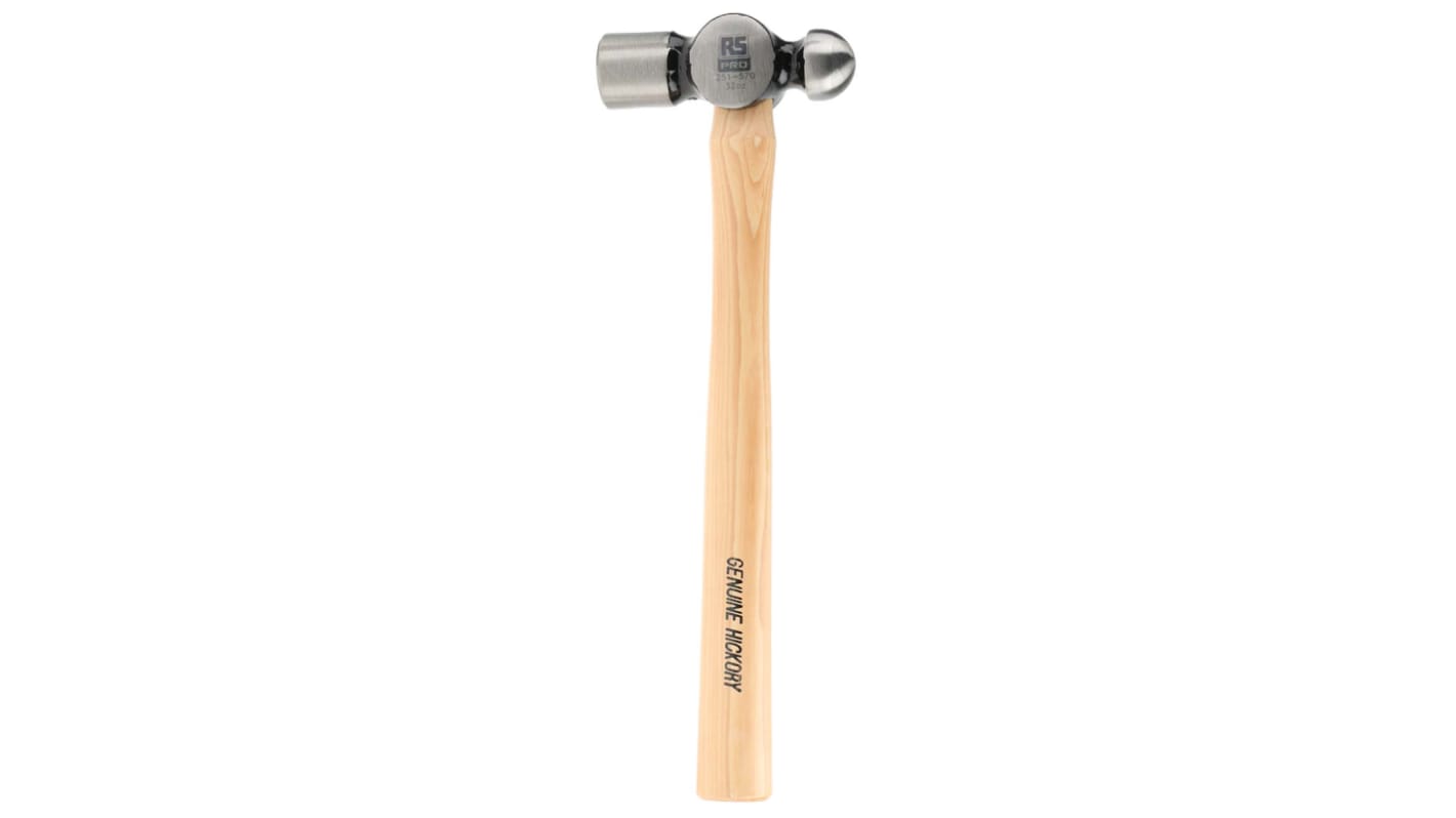 RS PRO Steel Ball-Pein Hammer with Wood Handle, 910g