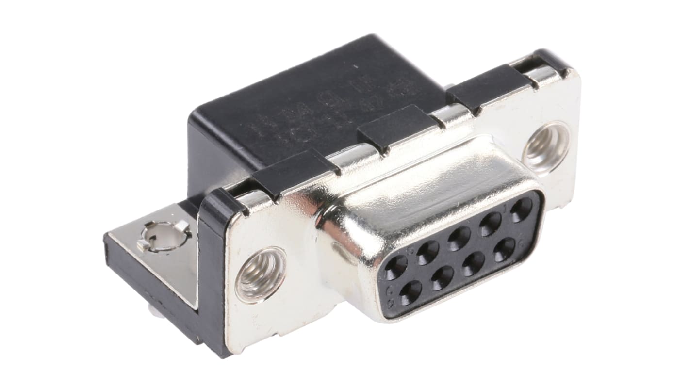 Conector D-sub Amphenol FCI, Serie Delta D, paso 2.74mm, Ángulo de 90° , Montaje en orificio pasante, Hembra,