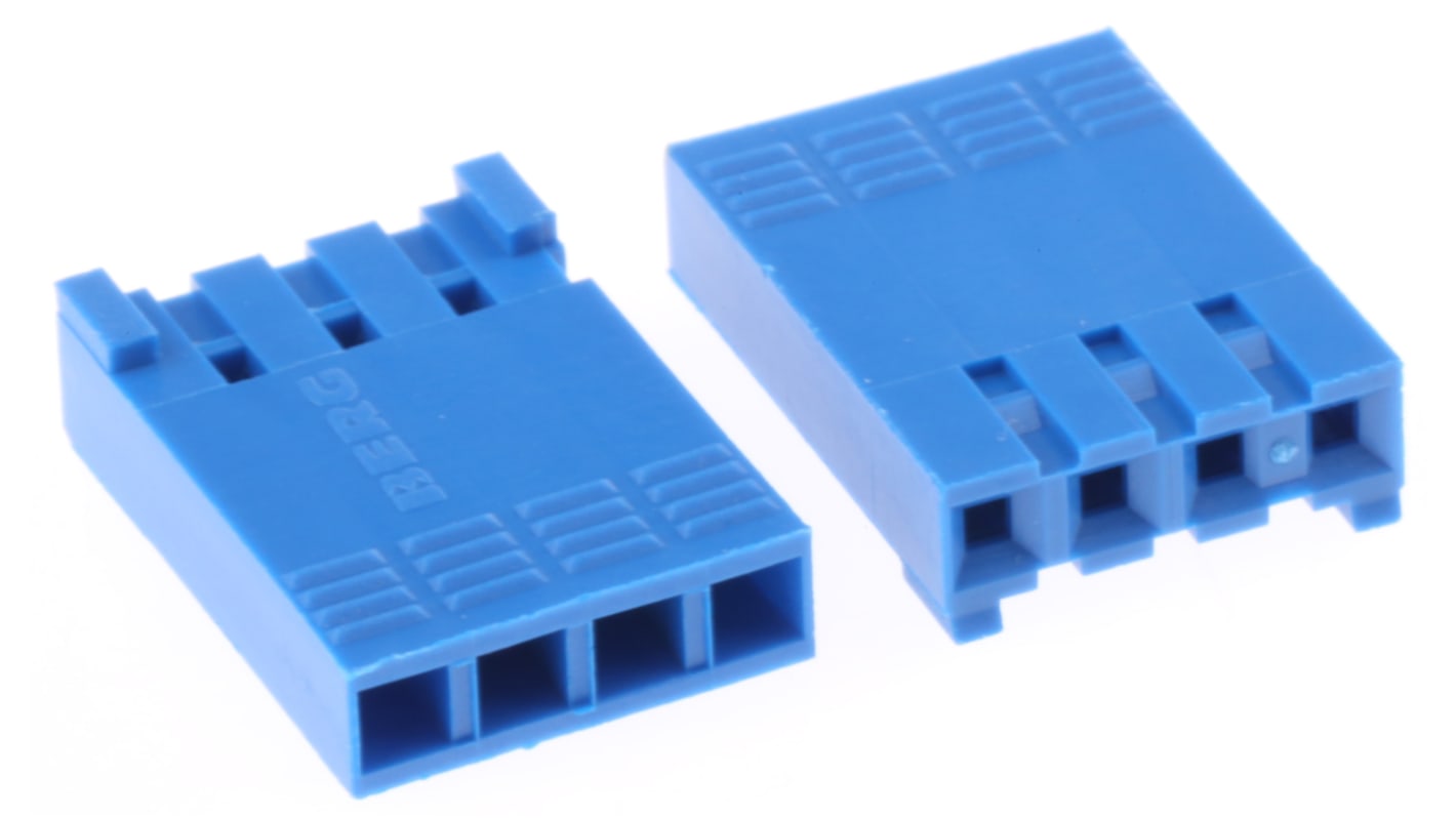 Amphenol ICC, DUBOX Female Connector Housing, 2.54mm Pitch, 4 Way, 1 Row