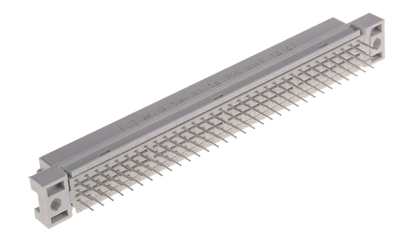Connecteur DIN 41612 Amphenol Communications Solutions, 96 contacts Femelle, Droit sur 3 rangs, entraxe 2.54mm