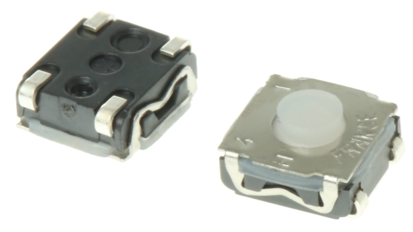 C & K IP67 Button Tactile Switch, SPST 50 mA @ 32 V dc 0.9mm Surface Mount