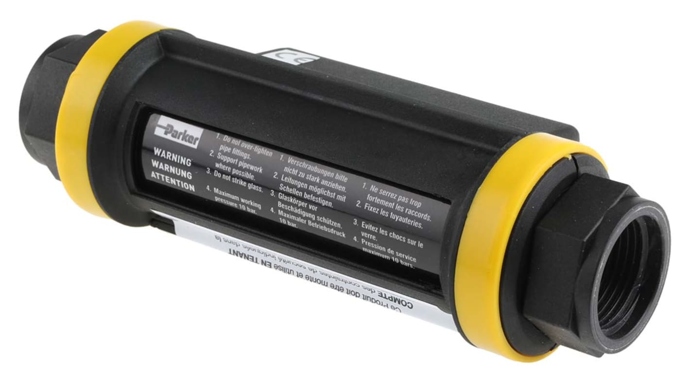 Parker Flow Transducer, 2 → 150 L/min, Analogue Output, 24 V dc, 1 in Pipe