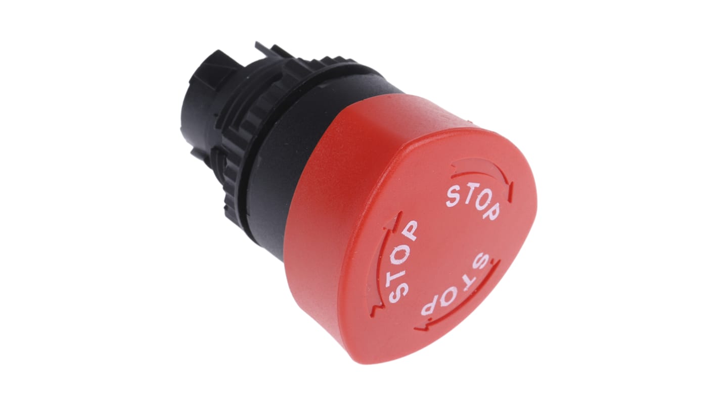 BACO Red Stop, Turn to Reset Push Button Head, 22mm Cutout, IP66