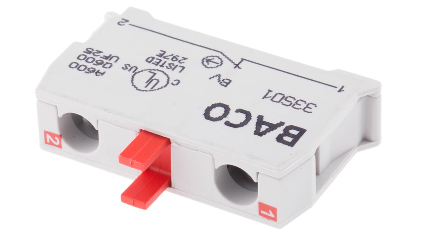 BACO BACO Series Contact Block, 600V, 1NC